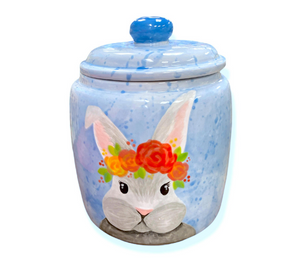 Lancaster Watercolor Bunny Jar