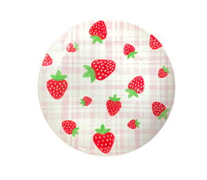 Lancaster Strawberry Plaid Plate