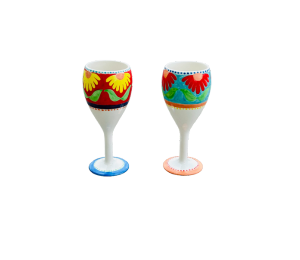 Lancaster Floral Wine Glass Set