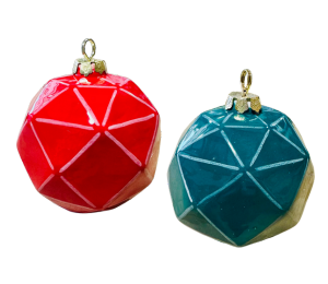 Lancaster Jewel Toned Faceted Ornament